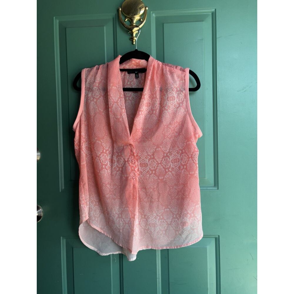 Fred David XL Sheer Pink Breezy Sleeveless Tank Top